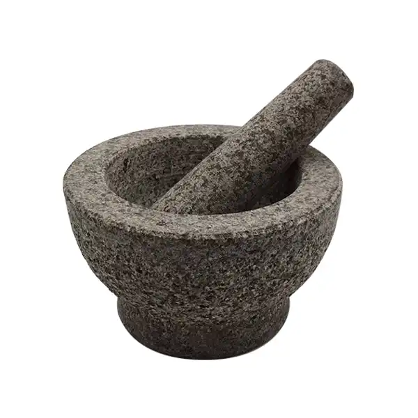 Unpolished Granite Mortar and Pestle